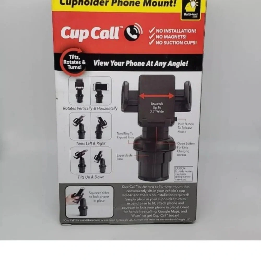 COPY - As Seen On TV Cup Call Phone Mount by BulbHead-Adjustable Phone Holder